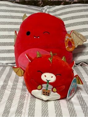 Squishmallows Karlie the Devil Bat and Baiden (Boba) the Dragon